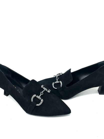 Scarpa con tacco a punta morsetto - E5150NE
