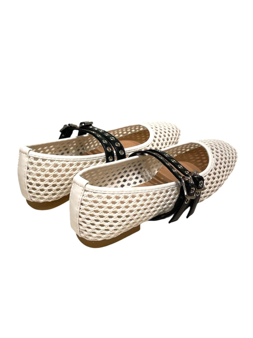 Ballerine basse cinturini neri -2503BIA