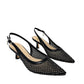 Slingback a rete con strass nero -GD196