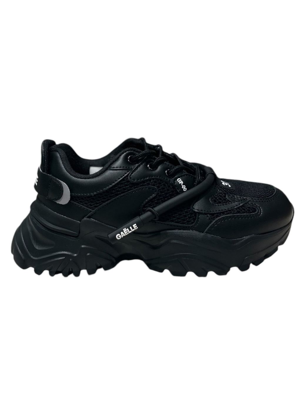 Sneakers Gaelle in tessuto mesh nero -CAW011