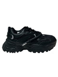 Sneakers Gaelle in tessuto mesh nero -CAW011