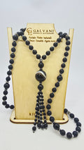 Collana argento 925 Medusa onice agata nera ematite V_892