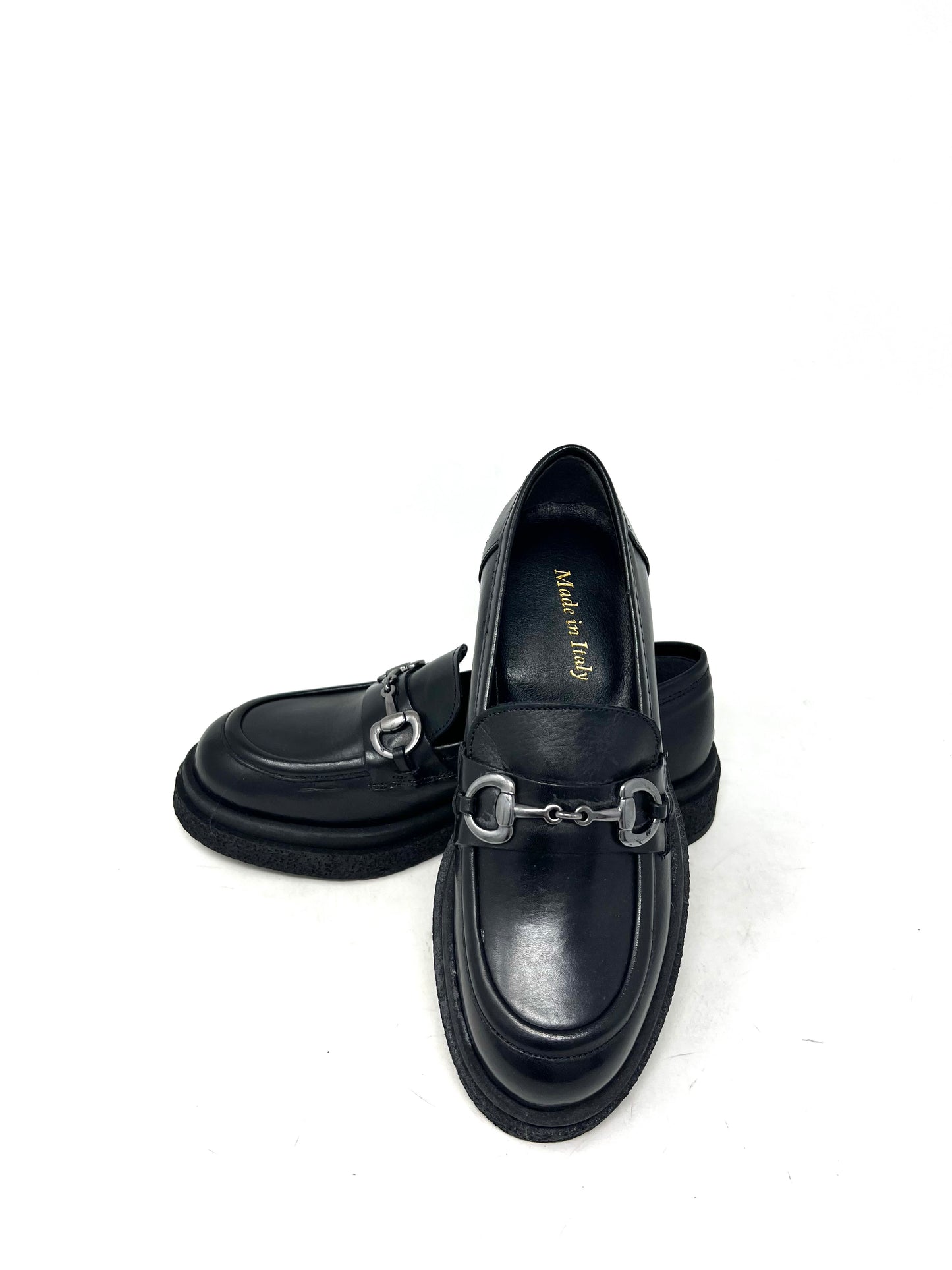 Mocassino in pelle nero -DUCA1