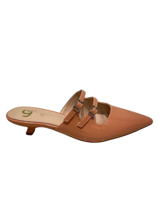 Sabot tacco 3 cm vernice pesca -G020