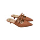 Sabot tacco 3 cm vernice pesca -G020