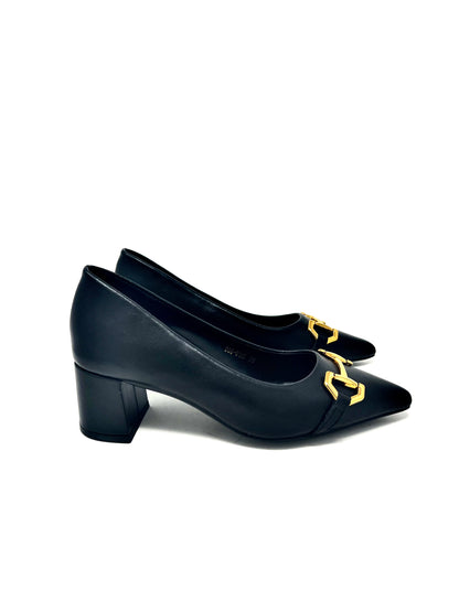 Décolleté tacco largo morsetto- D0601AN