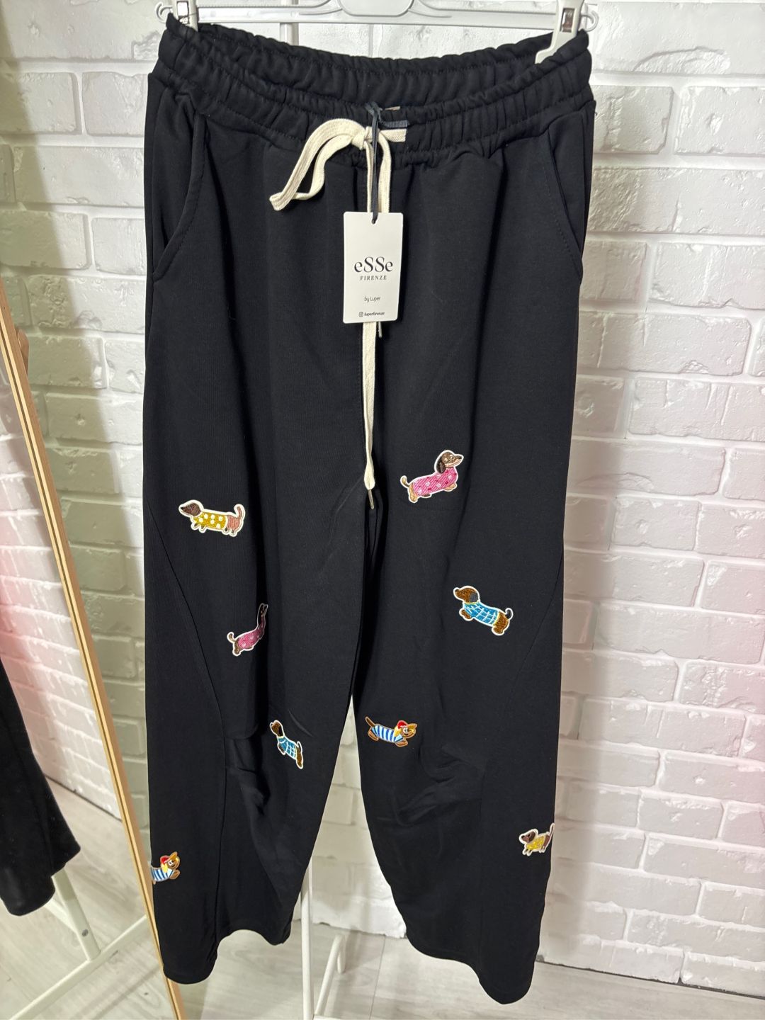 Pantalone baloon tuta con bassotti - V_60546