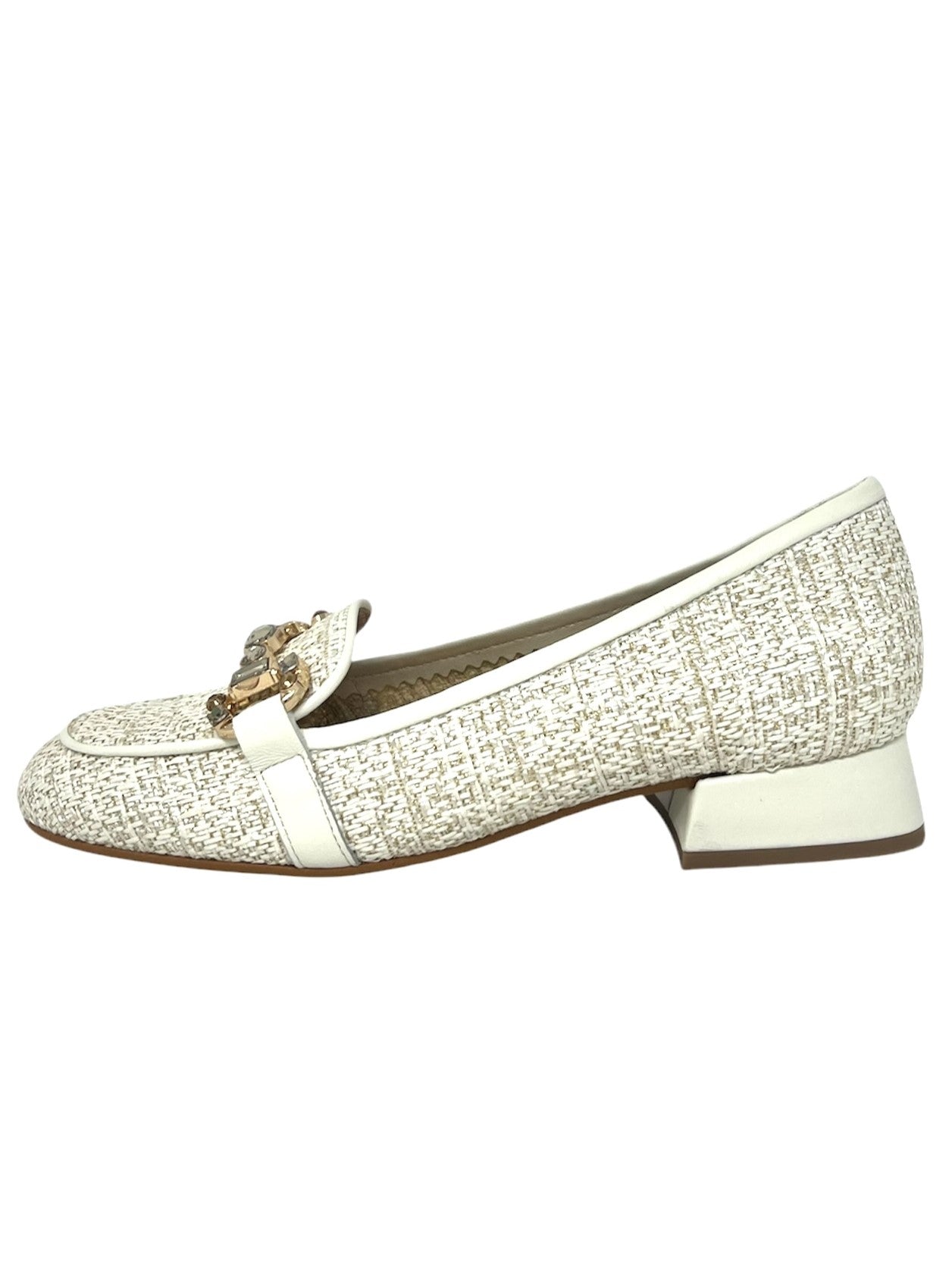 Mocassino con cinturino lounge beige -V105