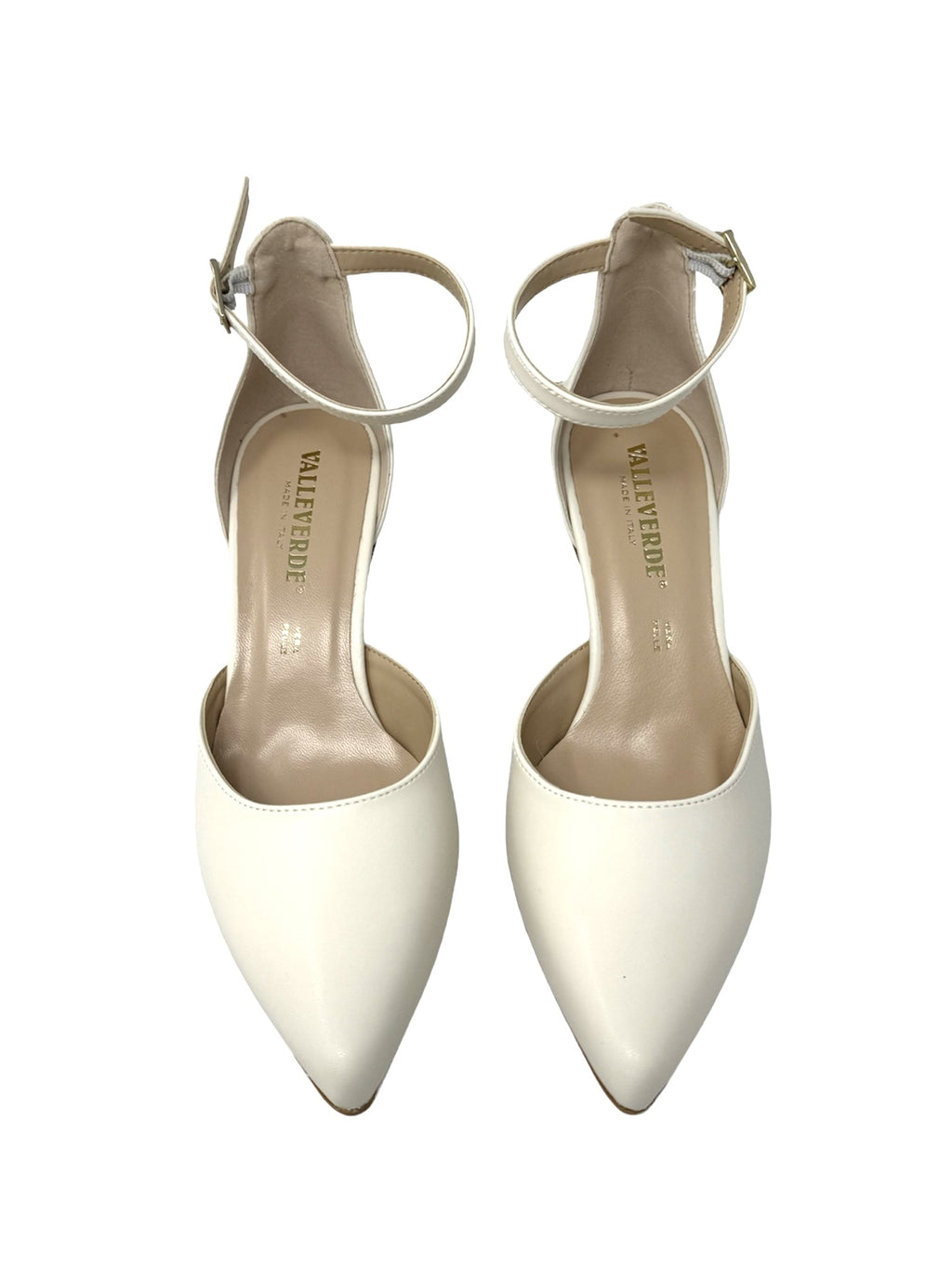 Scarpa con tacco nappa crema -19102CR