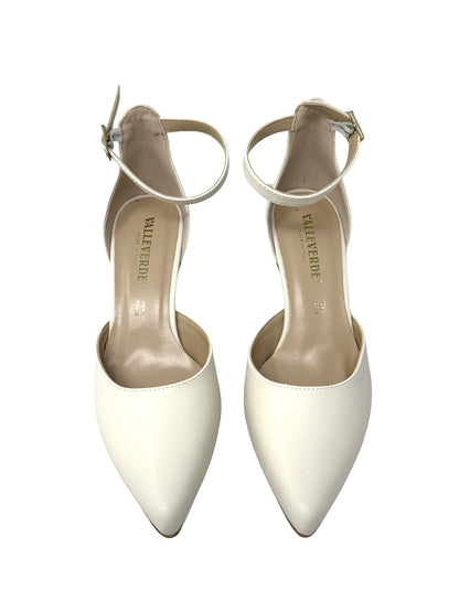 Scarpa con tacco nappa crema -19102CR