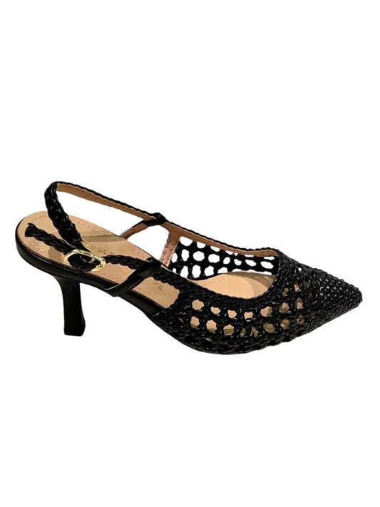 Slingback intreccio nero -A0820P