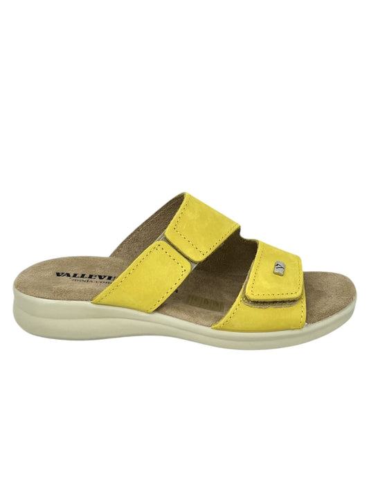 Ciabatta doppio strappo scamosciato color senape - 25329SE