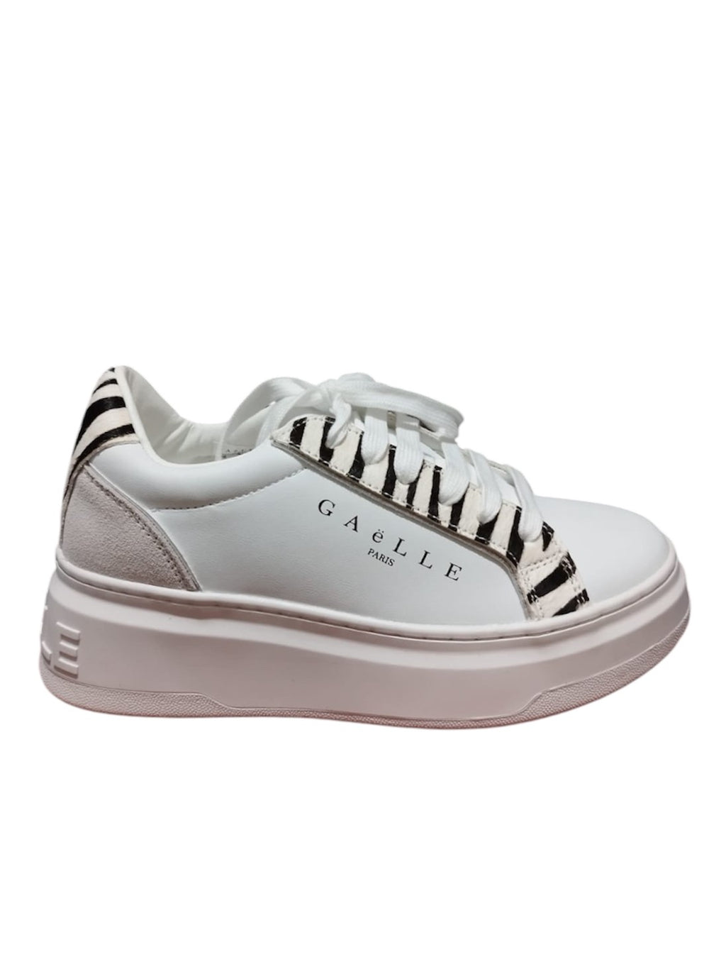 Sneaker addict in pelle inserti animalier -W01343