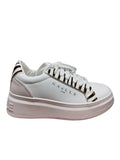 Sneaker addict in pelle inserti animalier -W01343