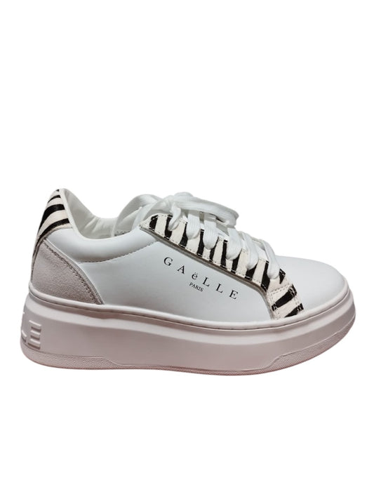 Sneaker addict in pelle inserti animalier -W01343