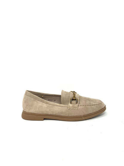 Mocassino basso beige estivo con accessorio -306JHKA