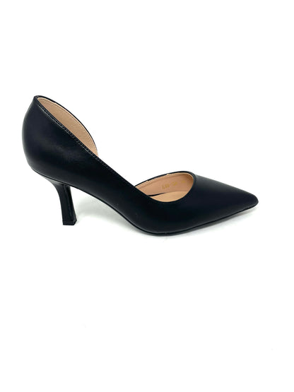 Décolleté aperta lato pelle nero -E0912AN