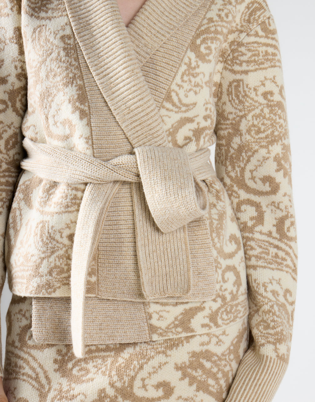 Cardigan ricamato crema V_GLA5865