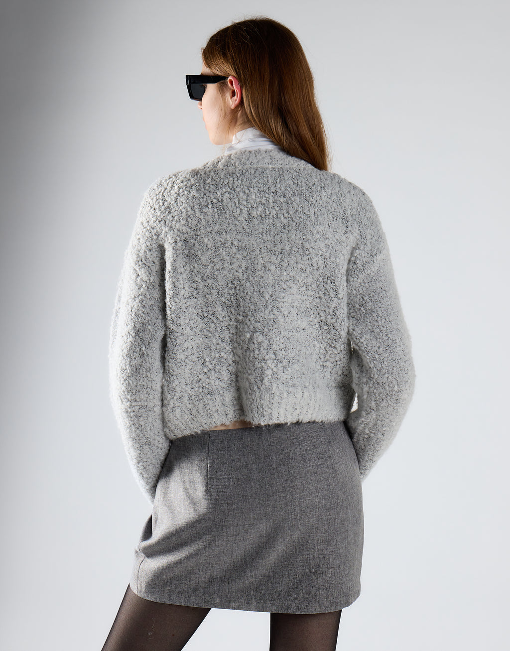 Cardigan bianco con bottoni V_GLA0520