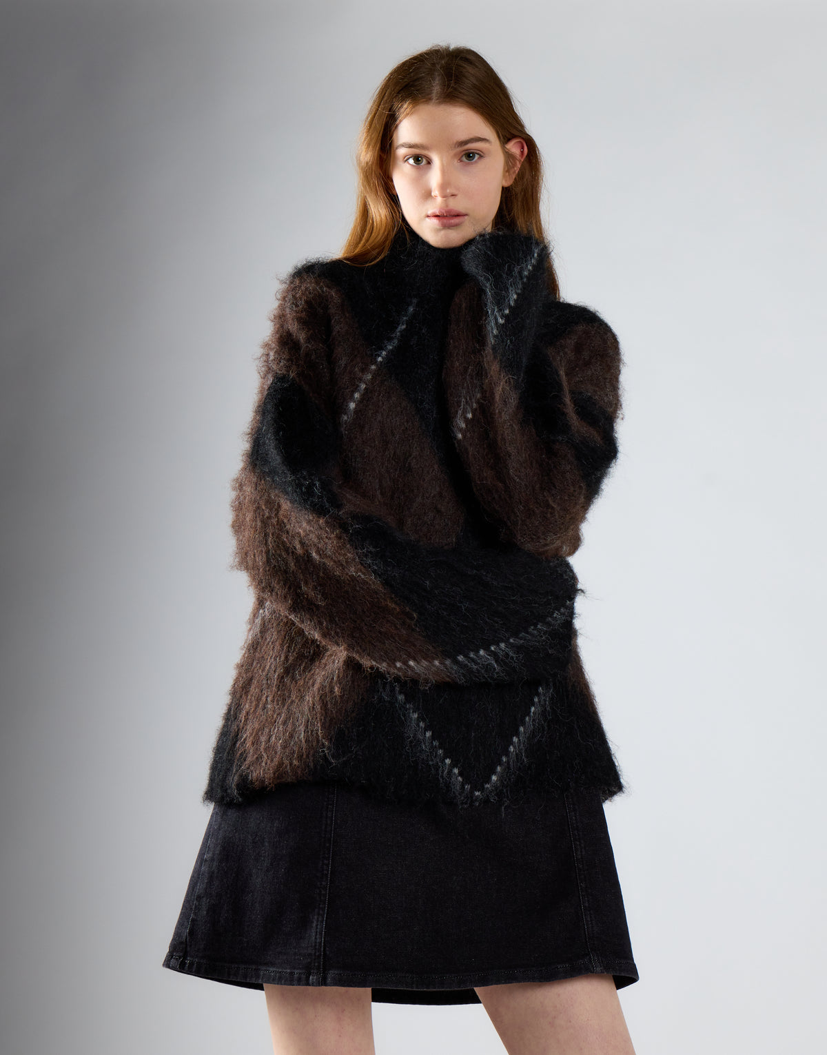 Maglione collo alto con rombi Glamorous V_GLA5966