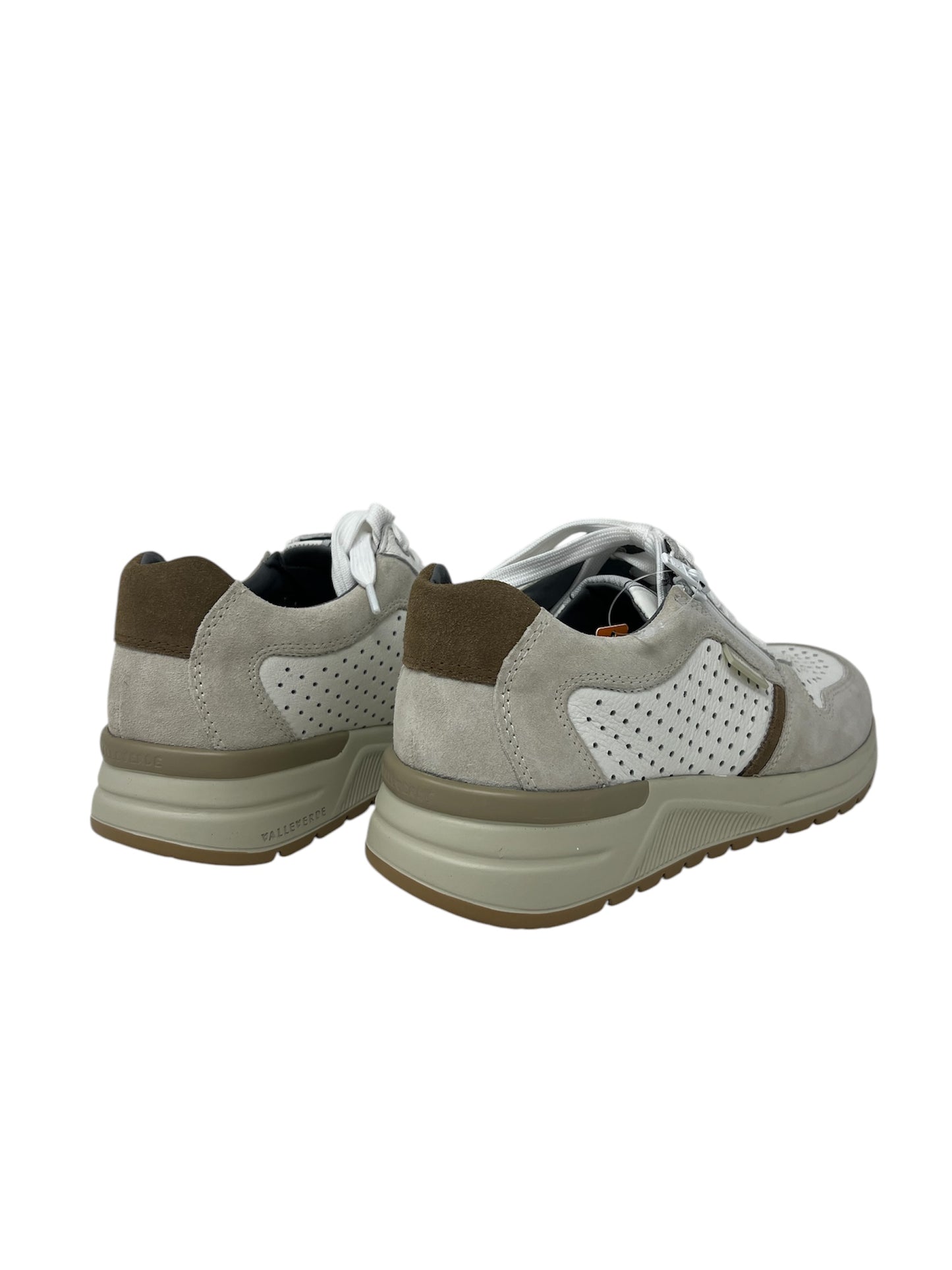 Sneakers uomo pelle bianco ghiaccio -V49904