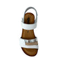 Sandalo zeppa in pelle bianco- 5699000
