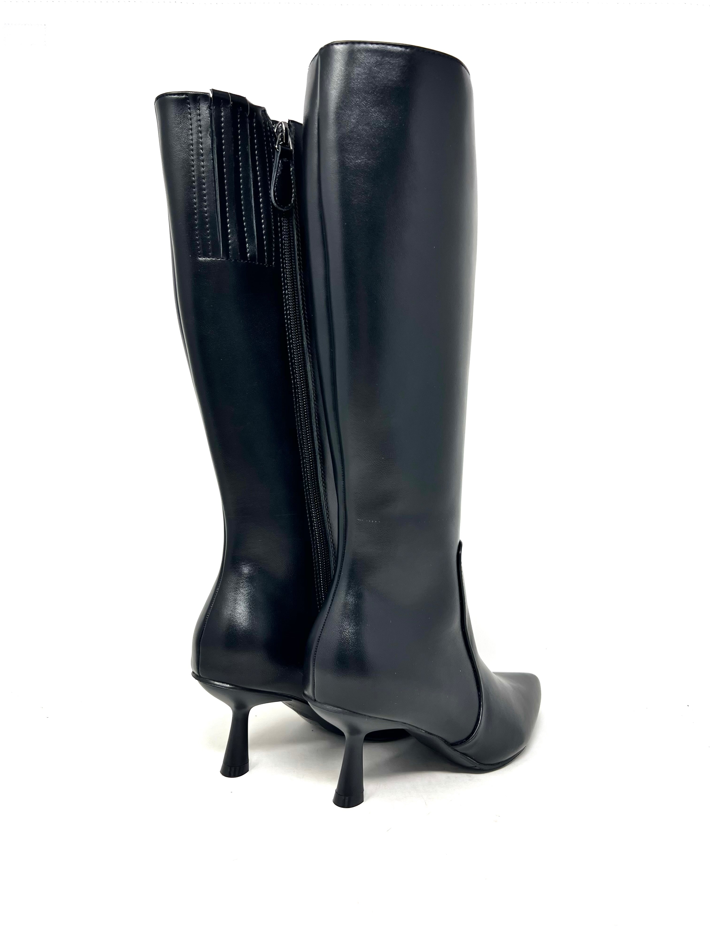 Stivale in pelle tacco 6.5 cm - H1603A