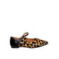 Mocassino basso con cinturino leopardato -A0326LE