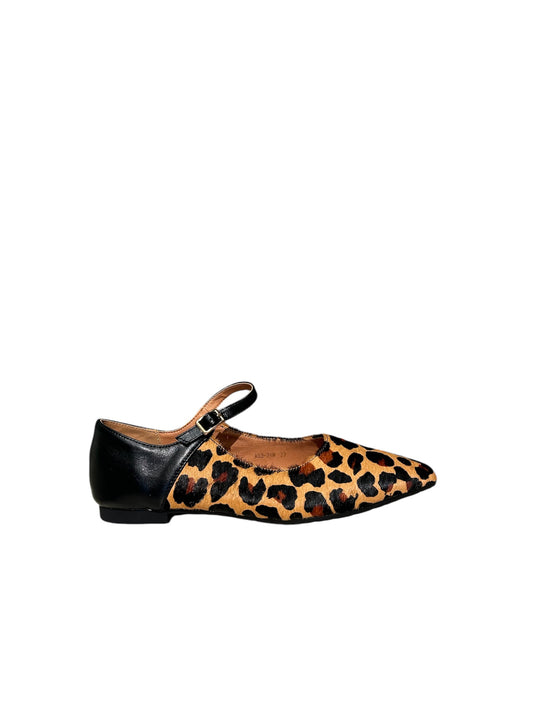 Mocassino basso con cinturino leopardato -A0326LE