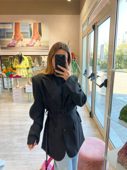 Blazer nero con cinta - 0015N