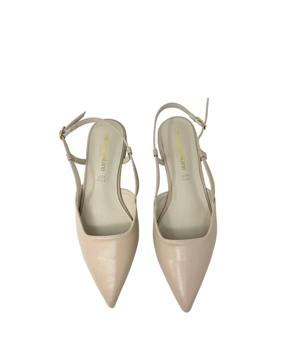 Slingback in pelle Beige -C0410AB