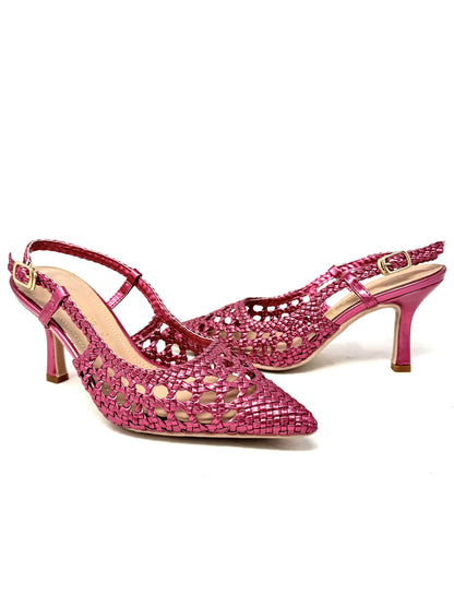 Slingback intreccio fucsia -A0820P