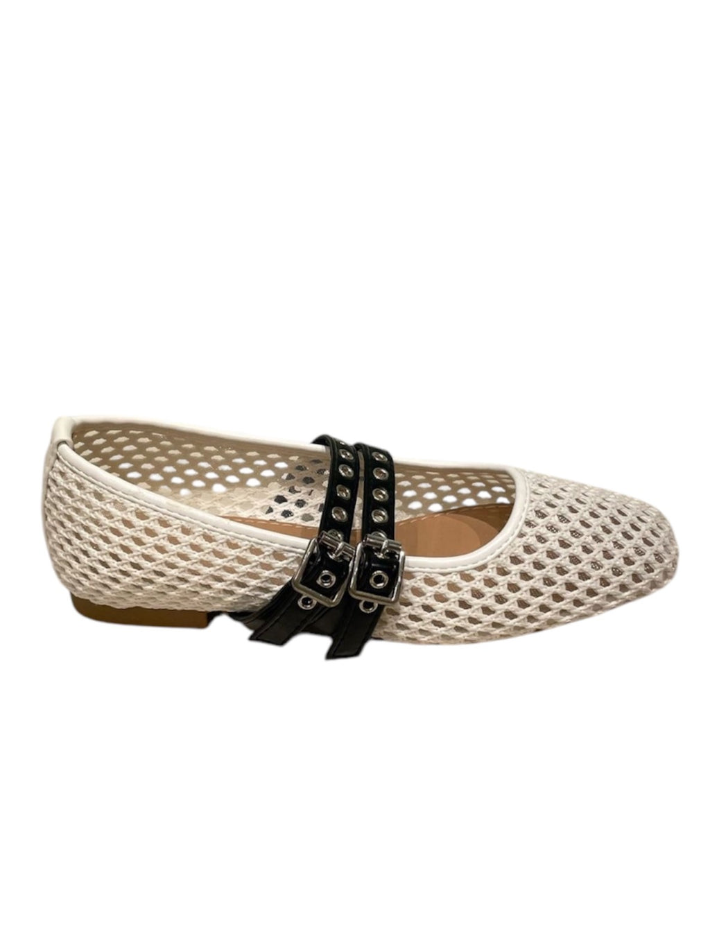 Ballerine basse cinturini neri -2503BIA