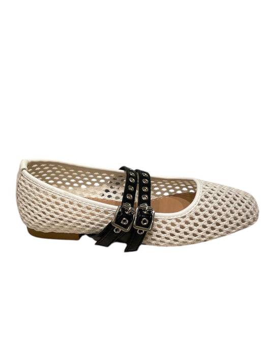 Ballerine basse cinturini neri -2503BIA