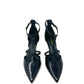 Slingback con cinturini vernice nera -2447H