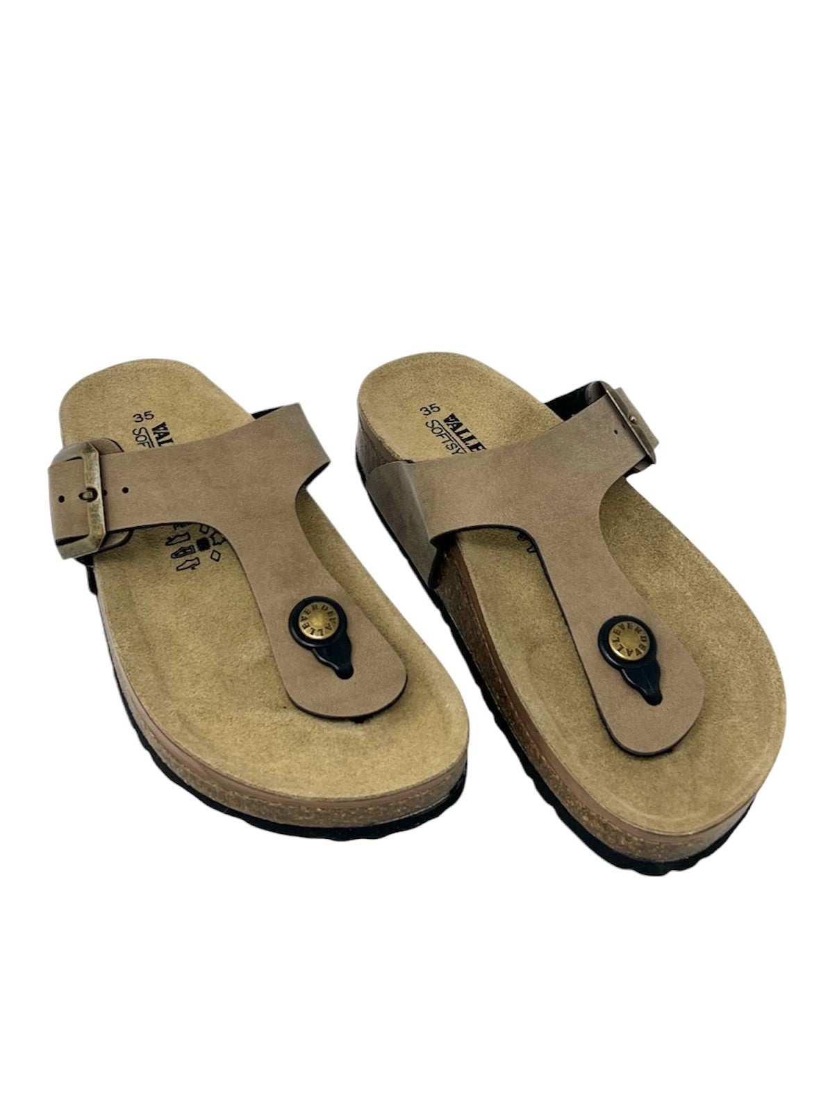 Infradito tipo fussbett fascia color nocciola - VH31830