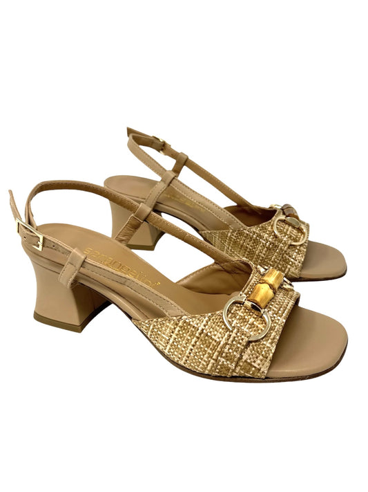 Sandalo con accessorio bambu' nappa - E5SZ60