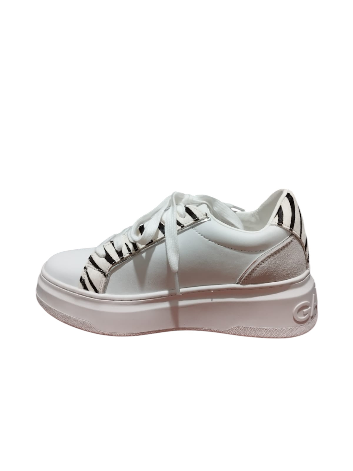 Sneaker addict in pelle inserti animalier -W01343