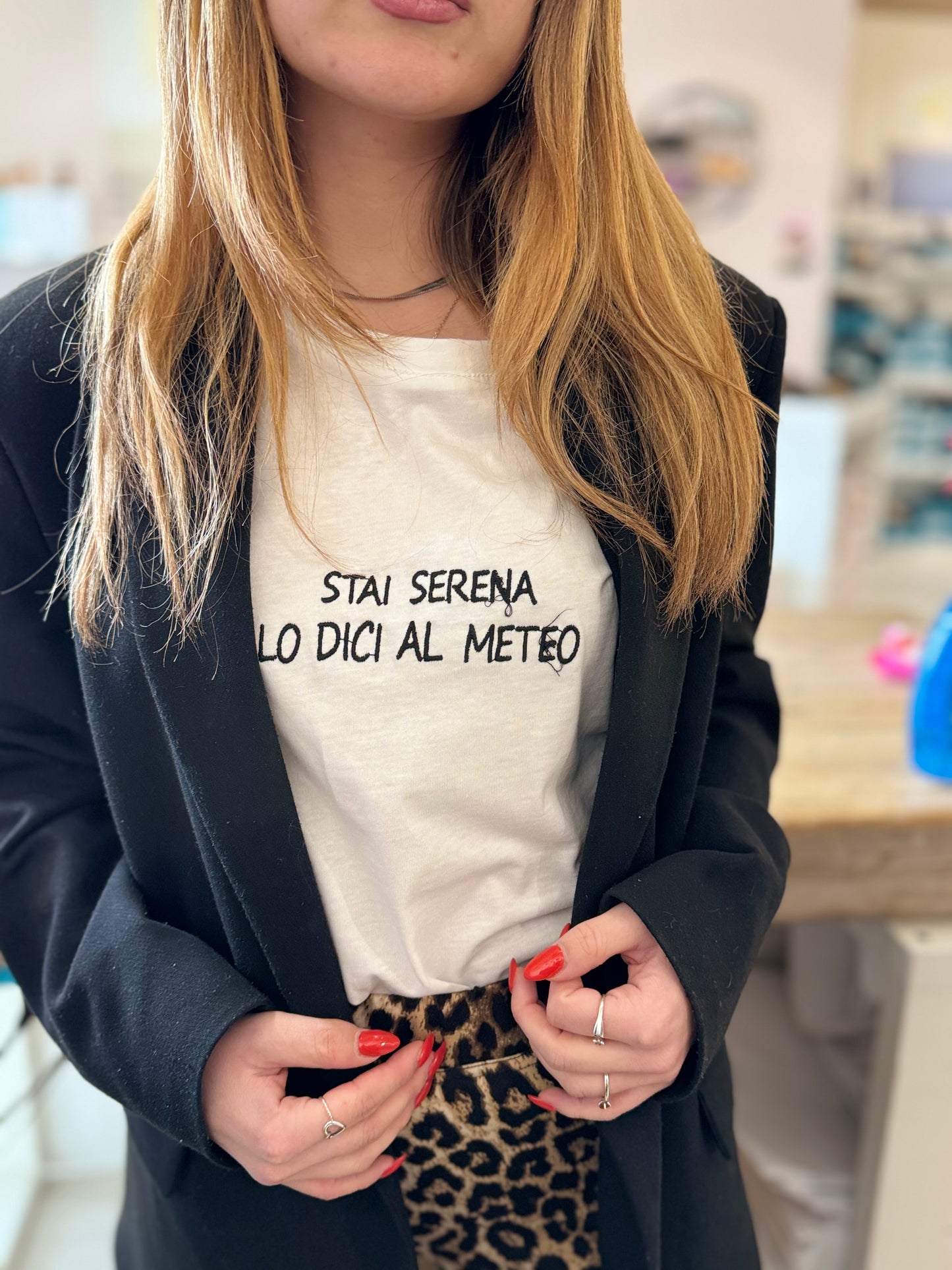 T-Shirt in cotone con scritta
