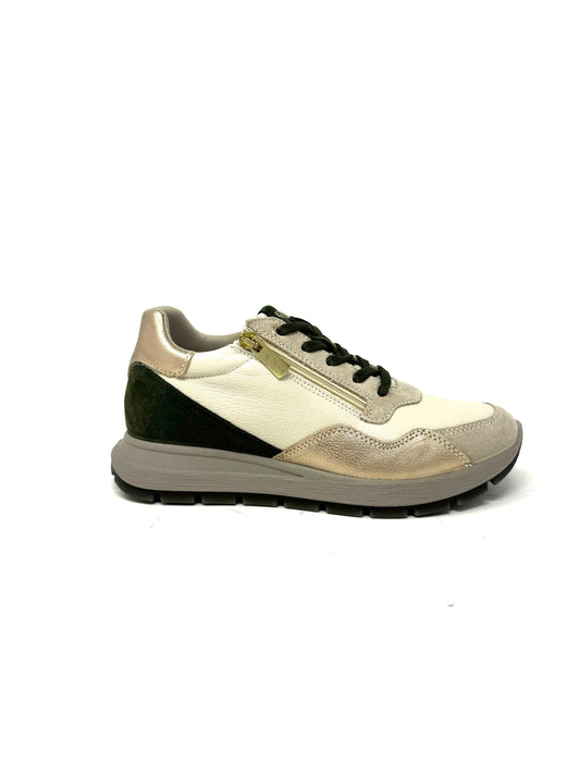 Sneaker Igi&Co Verde Oro cerniera laterale e lacci -6672511