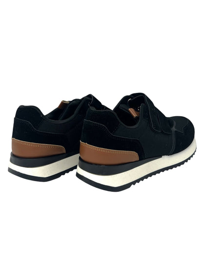 Sneakers in tessuto nero con strappi -MU1002