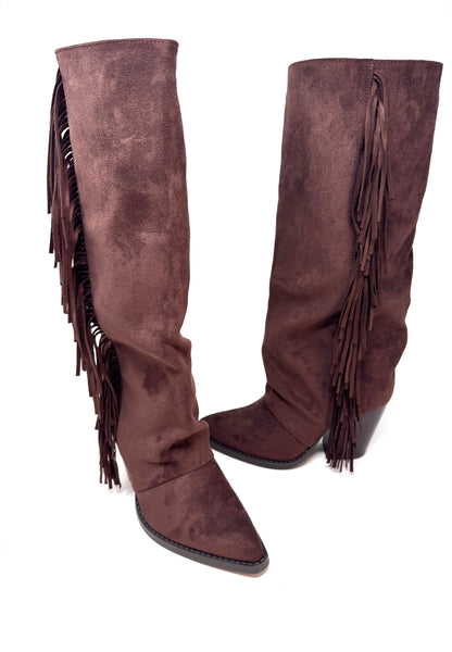 Texano alto t. moro con frange - 1222M