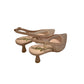 Slingback rete con strass oro -GD196B