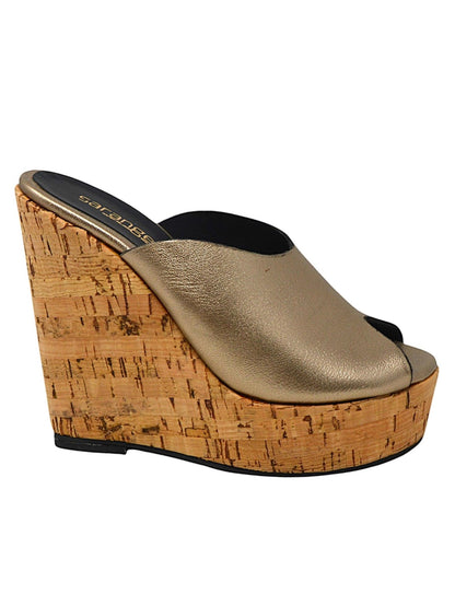 Ciabatta zeppa sughero bronzo - LIB401B