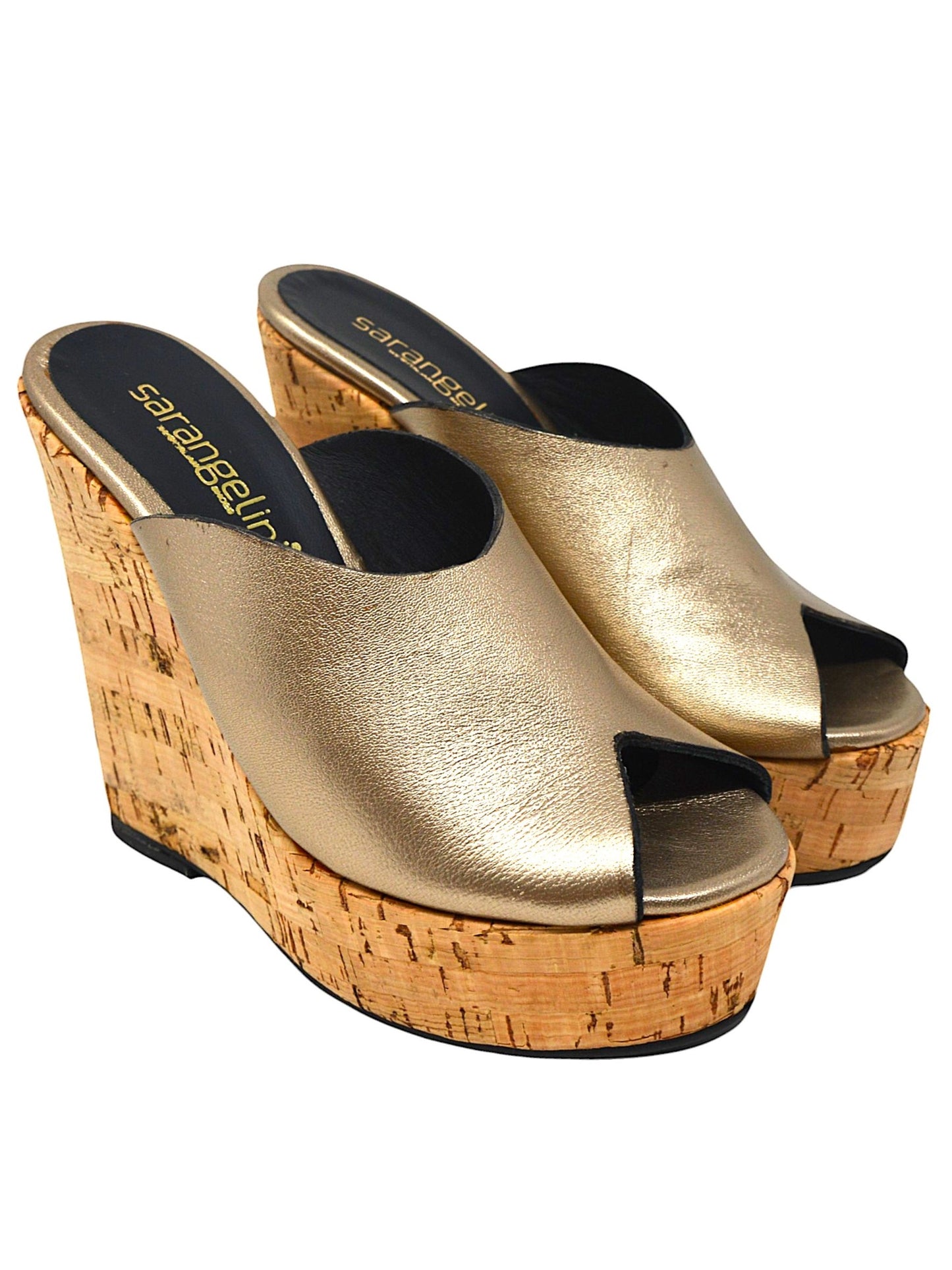 Ciabatta zeppa sughero bronzo - LIB401B