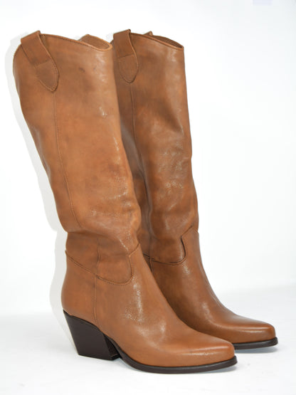 Texano in pelle marrone - 600CU