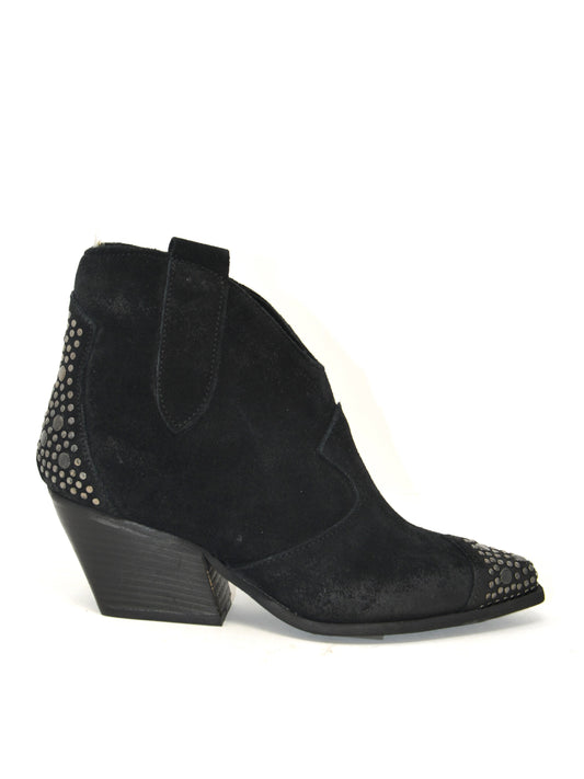 Texano nero con borchie -ALEJ