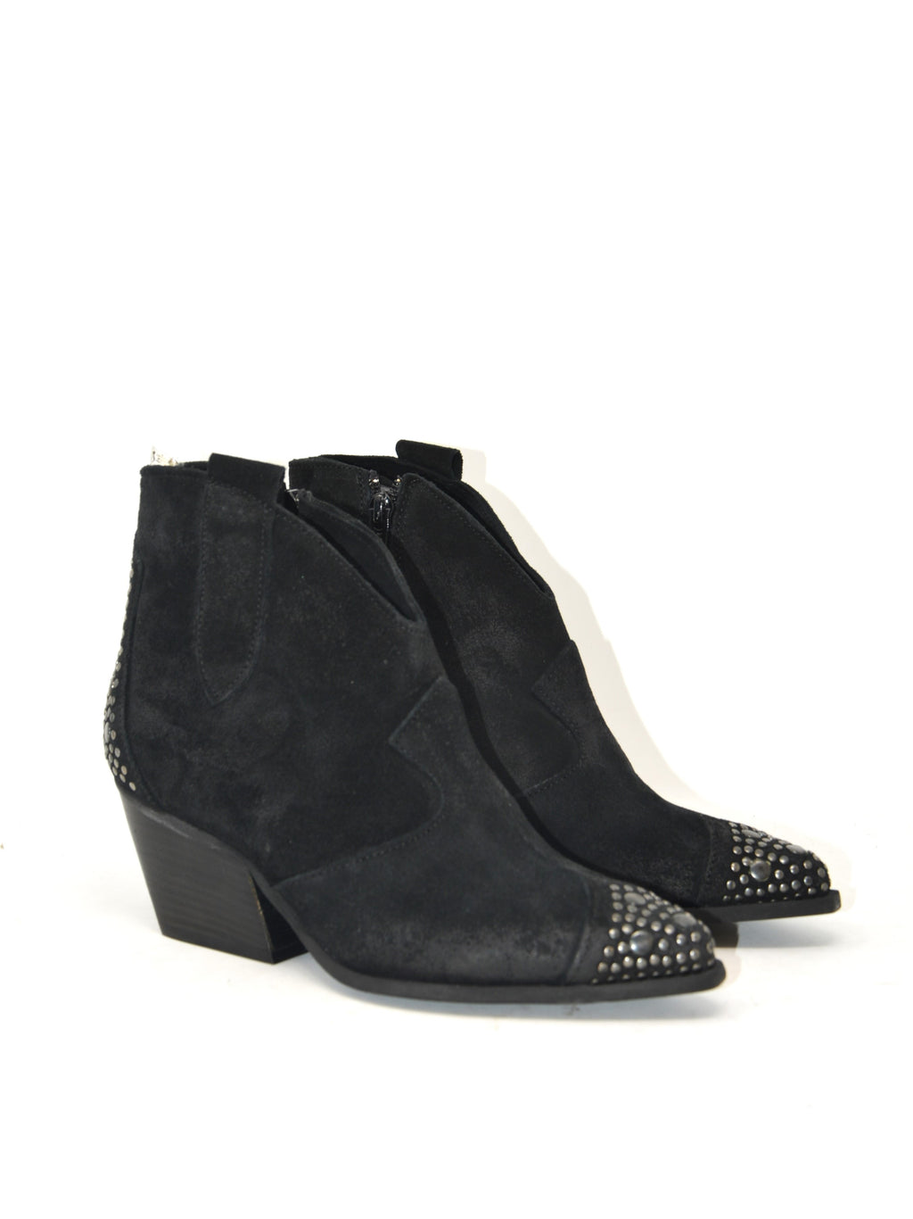 Texano nero con borchie -ALEJ