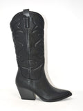 Texano ricamato nero -JH21