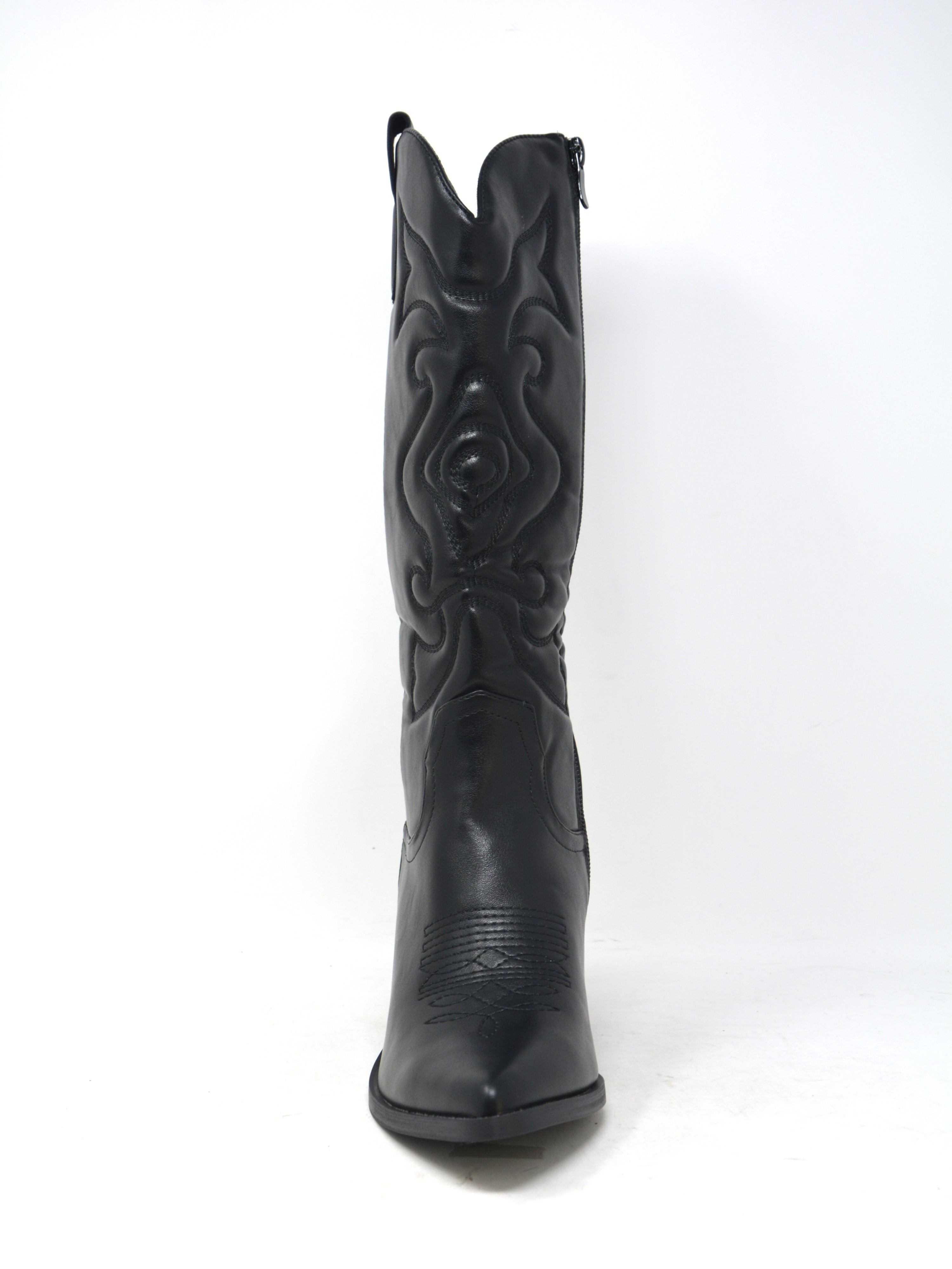 Texano ricamato nero -JH21
